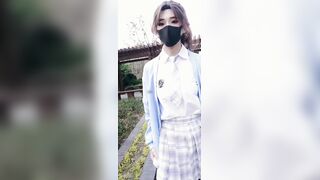 性感CD小妖-唐小月-最终还是GHS了，户外公园露出，心里好紧张~