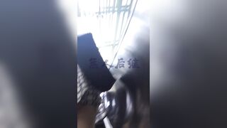 无人后继17格子短裙肉丝抄底